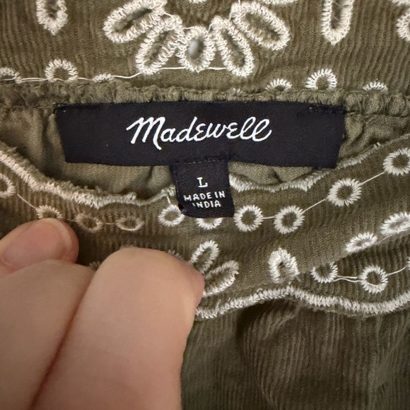 Madewell Olive Green Mini Dress - Picture 6 of 7